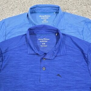 Tommy Bahama Mens IslandZone Polo Shirt Lot of 2 Size M Golf Casual‎ Travel